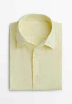 Massimo Dutti Shirt - Yellow -Massimo Dutti Shop efa7ba71527d4076ab9b6c4a3d31caf6