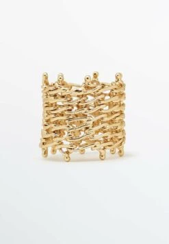 Massimo Dutti Plated Mesh - Ring - Gold Coloured -Massimo Dutti Shop efea8fc824ae460eb969237eed006725