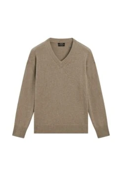 Massimo Dutti OVERSIZE V-NECK WITH LONG SLEEVE - Jumper - Beige -Massimo Dutti Shop f028663be23d4356aa589bbde0da3394