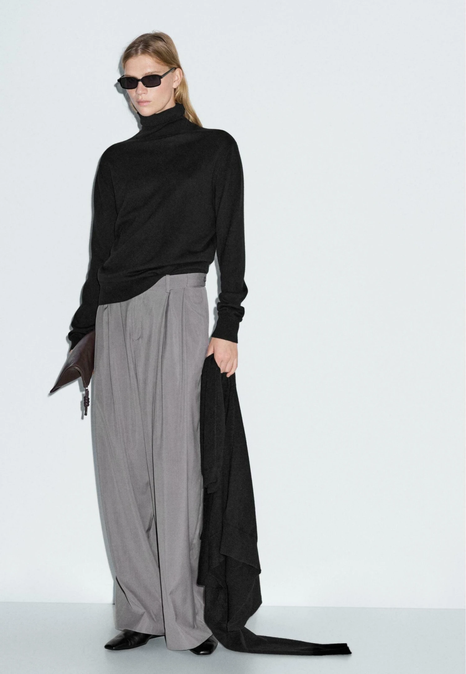 Massimo Dutti HIGH NECK - Jumper - Black 6 Massimo Dutti HIGH NECK - Jumper - Black - Image 4