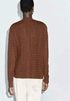 Massimo Dutti BUTTONED LONG SLEEVE WITH - Cardigan - Brown -Massimo Dutti Shop f0907319475d44e18eaa3ffb2051ef8c