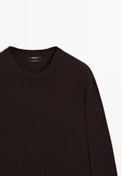 Massimo Dutti KNITTED CREW NECK SWEATER - Jumper - Dark Brown -Massimo Dutti Shop f0c479318afb4241a1df540711a9d2f9