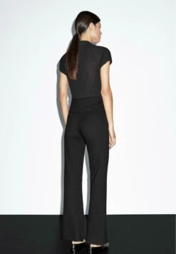 Massimo Dutti FLARED - Trousers - Black -Massimo Dutti Shop f0fa43da306d4bf681a64c40b016a9bd