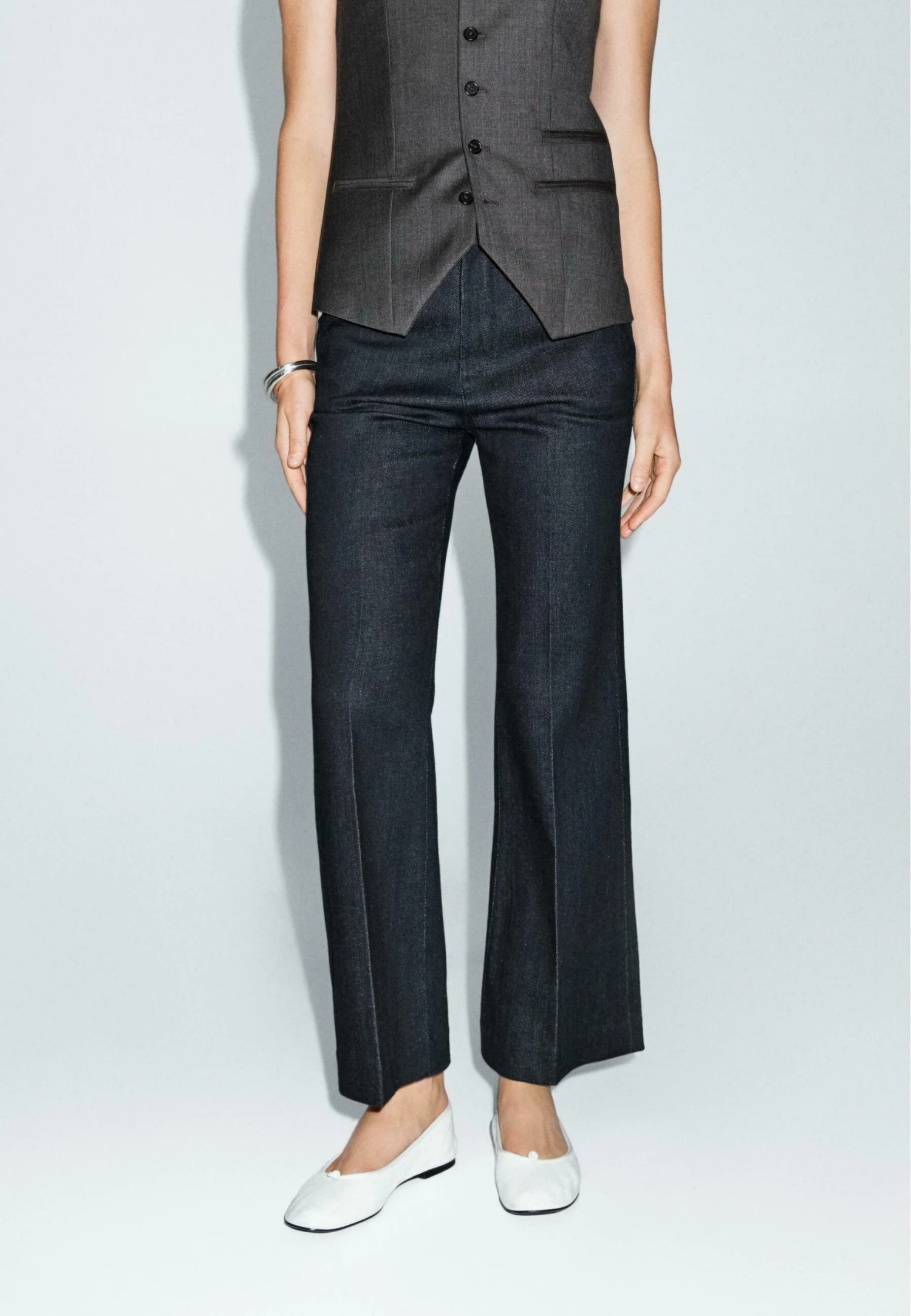 Massimo Dutti FLARE FIT MID-RISE BELL BOTTOM - Flared Jeans - Dark Blue 3 Massimo Dutti FLARE FIT MID-RISE BELL BOTTOM - Flared Jeans - Dark Blue