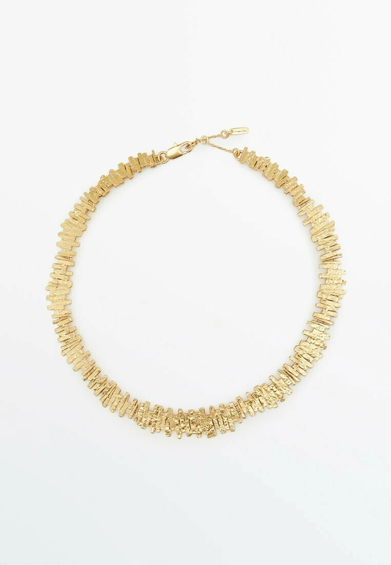 Massimo Dutti Rough-Textured - Necklace - Gold Coloured 7 Massimo Dutti Rough-Textured - Necklace - Gold Coloured - Image 5