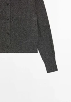 Massimo Dutti BUTTONED LONG SLEEVE WITH CREW NECK - Cardigan - Dark Grey -Massimo Dutti Shop f145c80ffc85412ca8ff3bcda13a9cc2