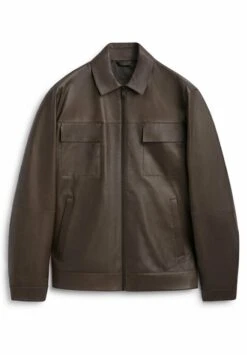 Massimo Dutti With Pockets - Leather Jacket - Dark Brown -Massimo Dutti Shop f18ad21a4a4c4cb59947481d7af8b9b1