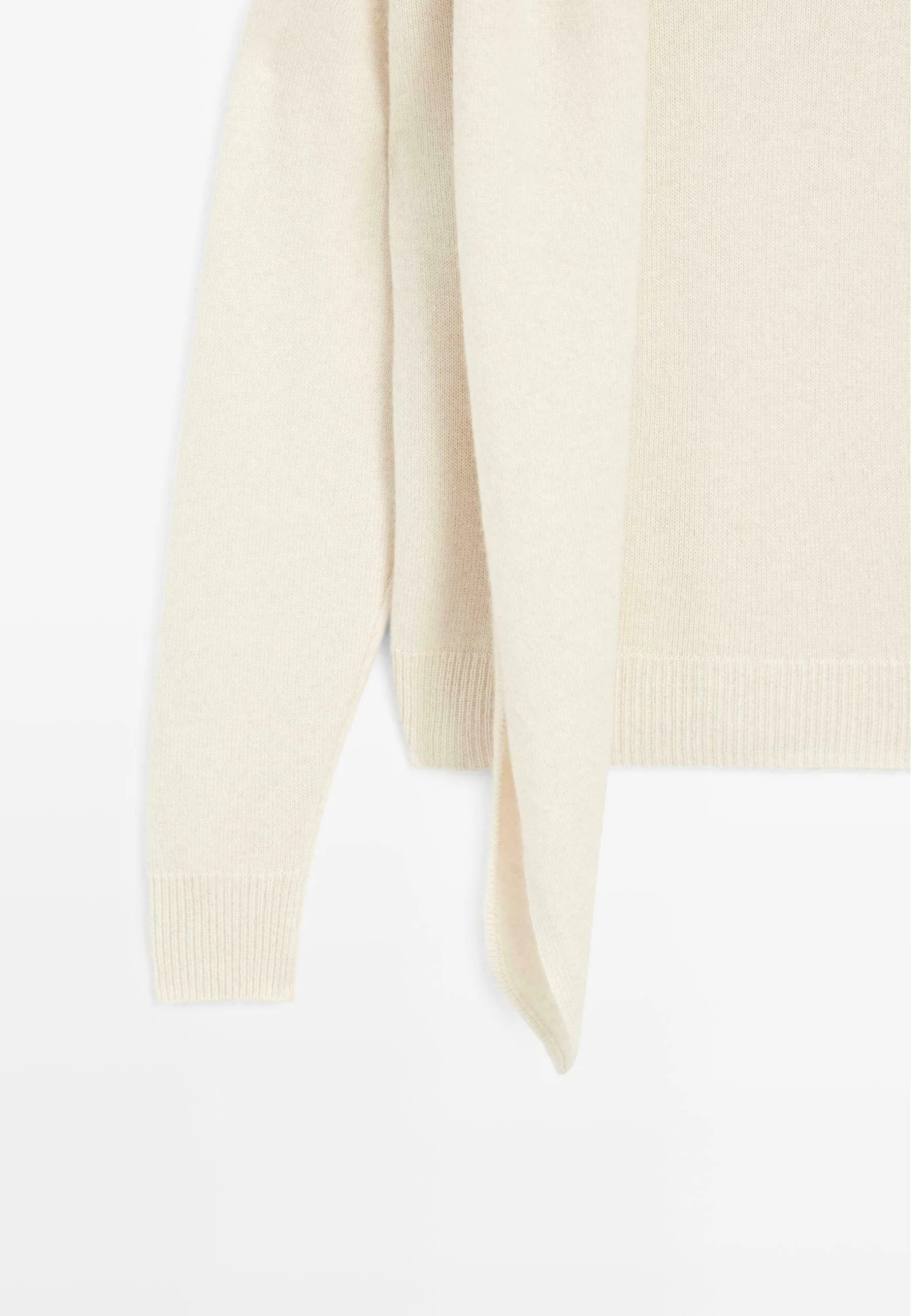 Massimo Dutti SCARF NECK WITH LONG SLEEVES - Jumper - Beige 9 Massimo Dutti SCARF NECK WITH LONG SLEEVES - Jumper - Beige - Image 7