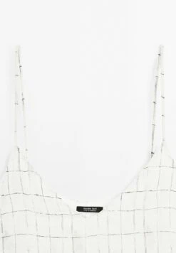 Massimo Dutti FLARED CHECK MIDI - Maxi Dress - White -Massimo Dutti Shop f1cff99924e244ed80051d77fcc9bbb9