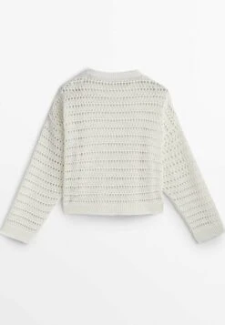 Massimo Dutti Crew Neck Open - Jumper -Massimo Dutti Shop f1d29472991b4edf851758ac04978588