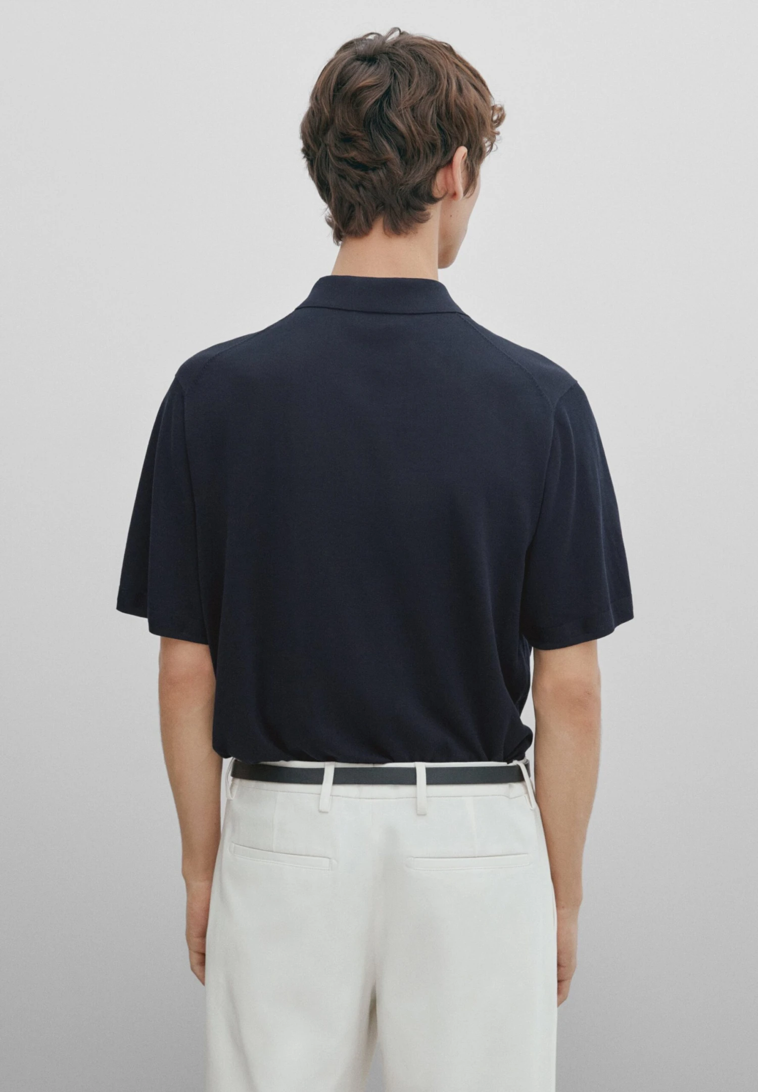 Massimo Dutti Studio - Blend - Polo Shirt - Blue/Black Denim 5 Massimo Dutti Studio - Blend - Polo Shirt - Blue/Black Denim - Image 3