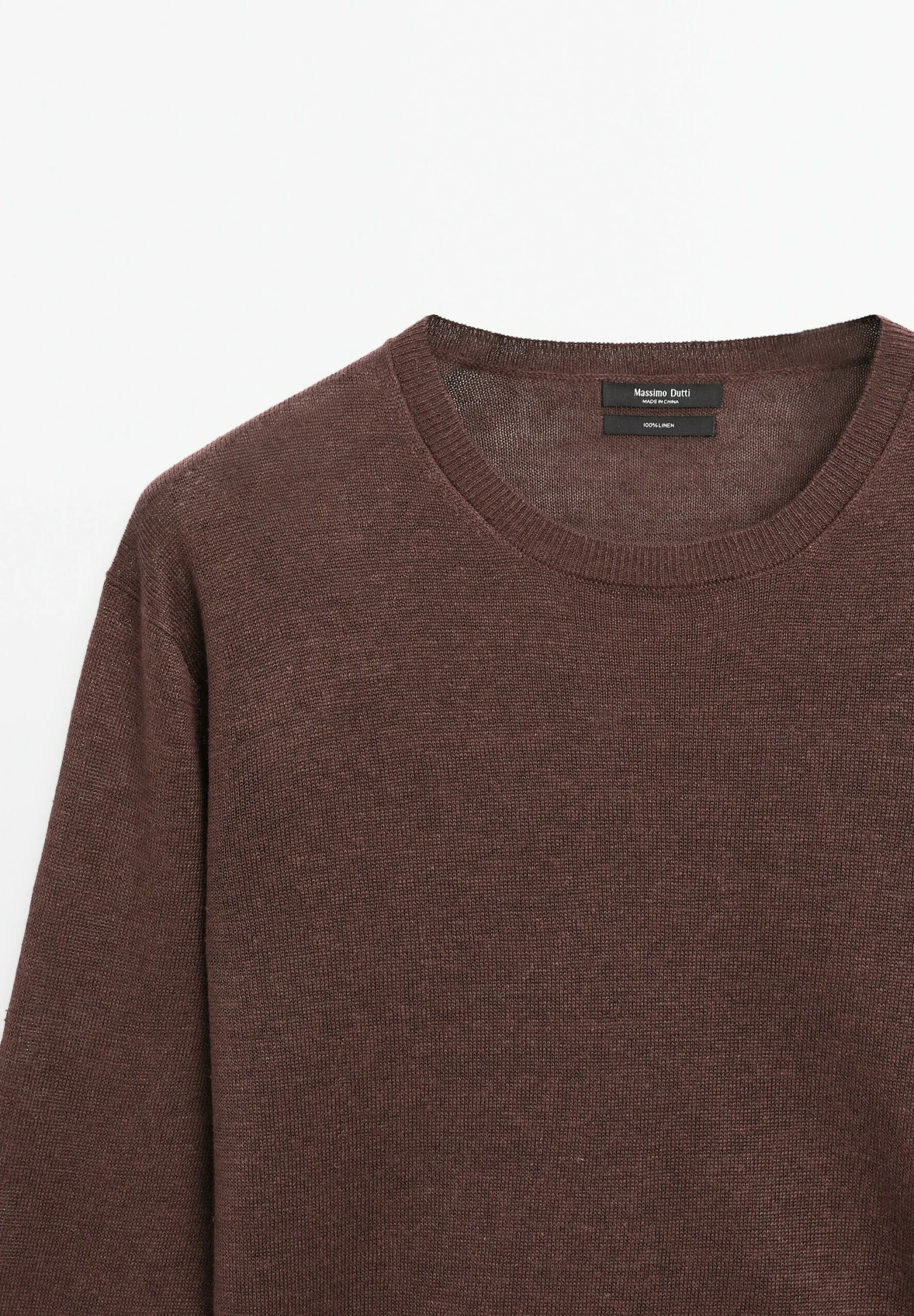 Massimo Dutti CREW NECK - Jumper - Mottled Bordeaux 10 Massimo Dutti CREW NECK - Jumper - Mottled Bordeaux - Image 8