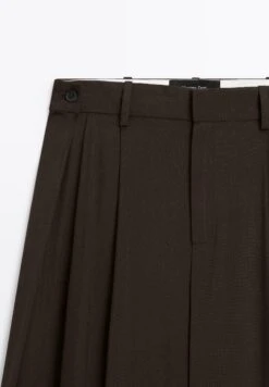 Massimo Dutti FLOWING WITH DARTS - Trousers - Dark Brown -Massimo Dutti Shop f272ac8d20f44c4d883711aeb0d34f7c