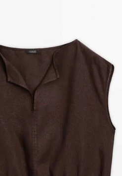 Massimo Dutti GARMENT WITH ELASTICATED HEM - Blouse - Mottled Bordeaux -Massimo Dutti Shop f276bb8ef43544ddbddabcb8c7e2871b