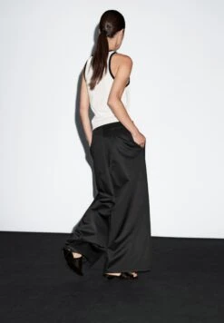 Massimo Dutti PALAZZO WITH TIE - Trousers - Black -Massimo Dutti Shop f2834d25c4af41bbb9adc55faa5b11e1