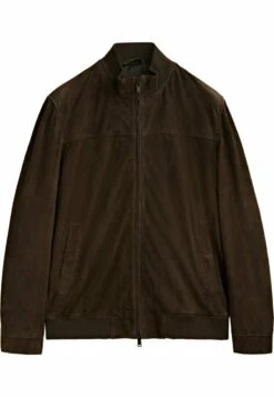 Massimo Dutti Leather Jacket - Khaki -Massimo Dutti Shop f289115a39d449b08640a1762b298cc1