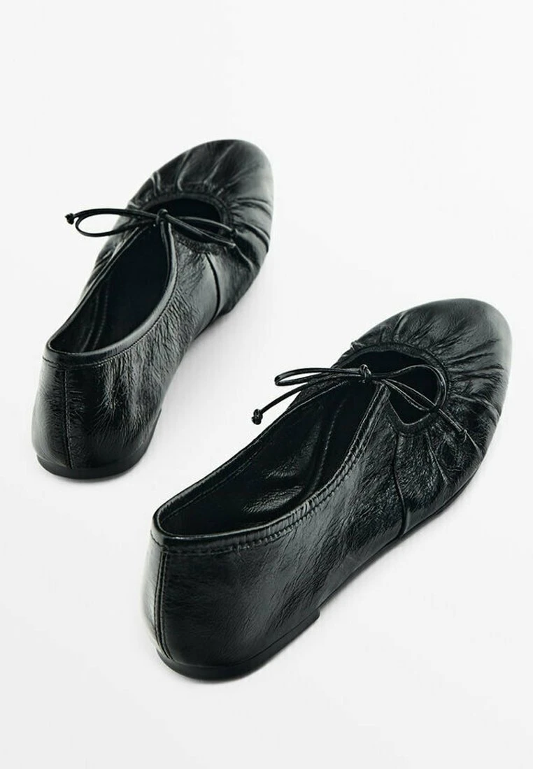 Massimo Dutti Tied Flats - Ballet Pumps - Black 6 Massimo Dutti Tied Flats - Ballet Pumps - Black - Image 4