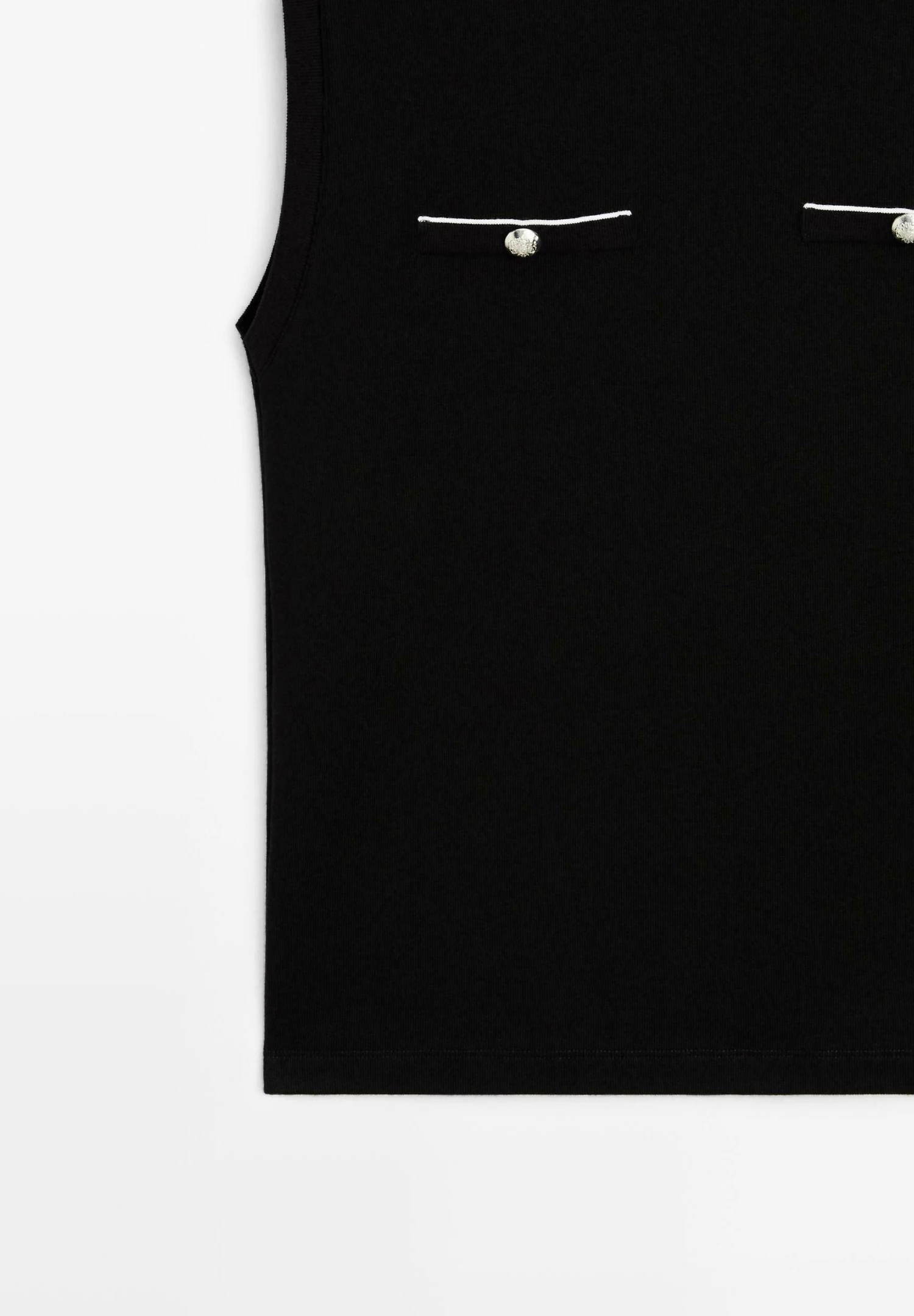 Massimo Dutti SLEEVELESS WITH POCKET DETAILS - Top - Black 11 Massimo Dutti SLEEVELESS WITH POCKET DETAILS - Top - Black - Image 9