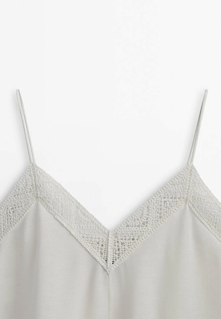 Massimo Dutti Straps With Crochet Detail - Top - White 10 Massimo Dutti Straps With Crochet Detail - Top - White - Image 8
