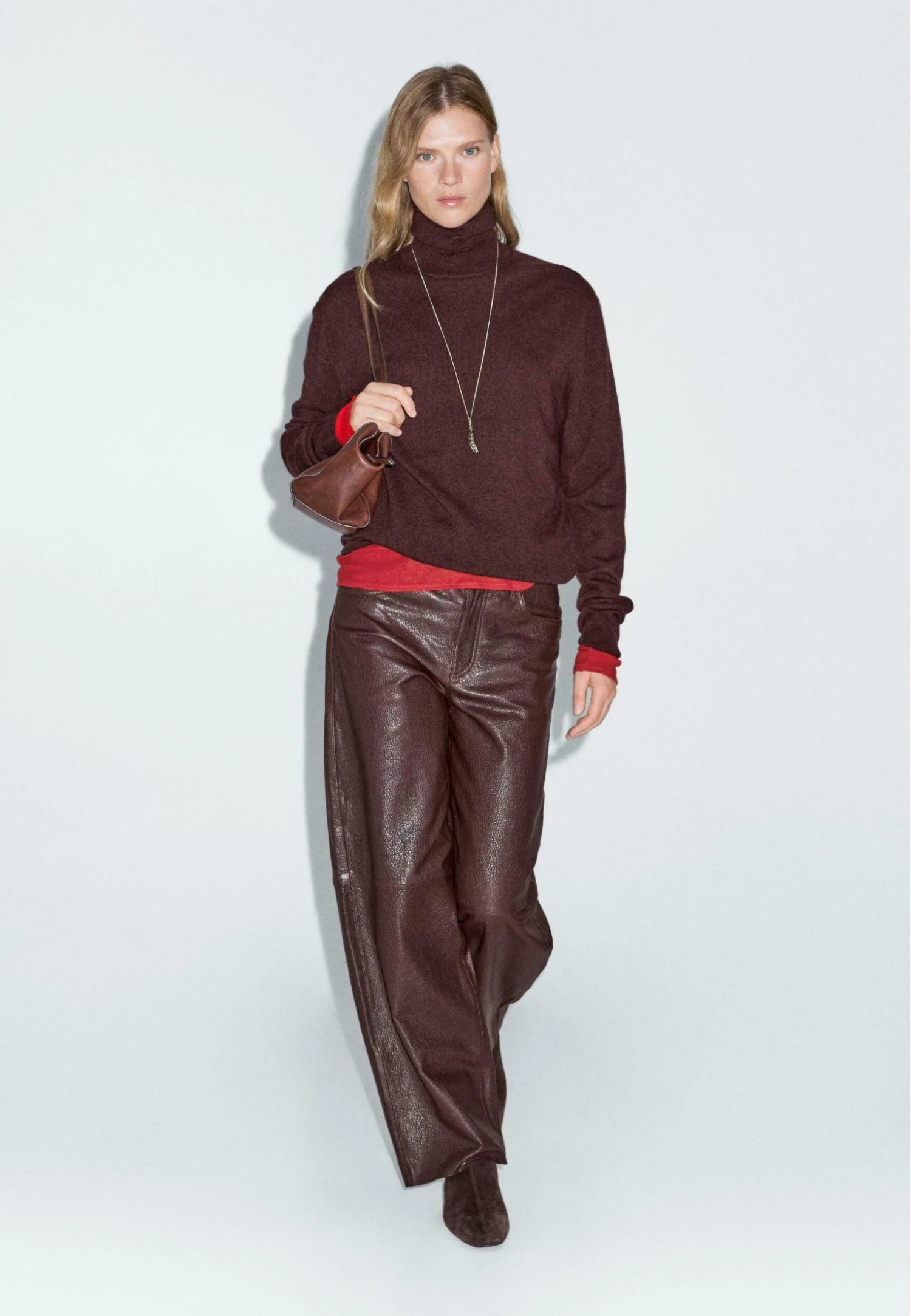 Massimo Dutti HIGH NECK - Jumper - Bordeaux 6 Massimo Dutti HIGH NECK - Jumper - Bordeaux - Image 4