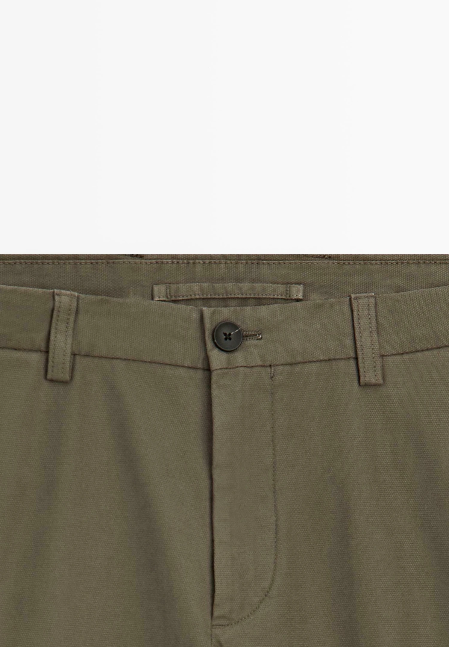 Massimo Dutti SLIM FIT TEXTURED - Trousers - KHAKI 9 Massimo Dutti SLIM FIT TEXTURED - Trousers - KHAKI - Image 7
