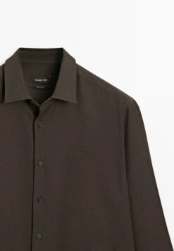 Massimo Dutti REGULAR FIT - Shirt - Dark Brown -Massimo Dutti Shop f31da2c73bfc4c05a737f2cbeca697e6
