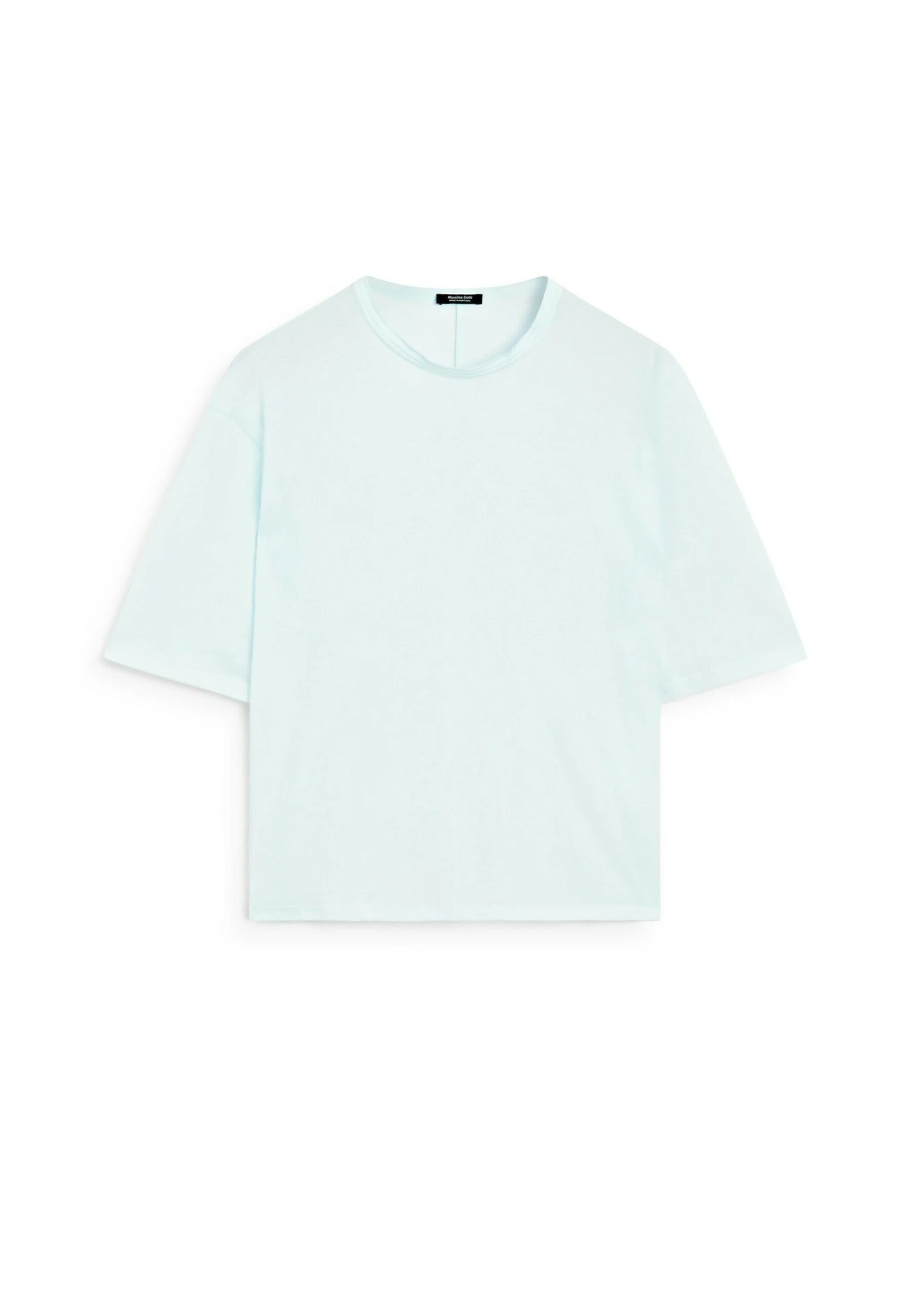 Massimo Dutti BOXY FIT SHORT SLEEVE - Basic T-shirt - Light Blue 7 Massimo Dutti BOXY FIT SHORT SLEEVE - Basic T-shirt - Light Blue - Image 5