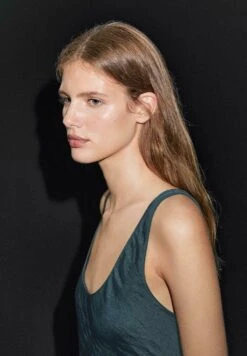 Massimo Dutti STRAPPY ROUND NECK - Day Dress - Mottled Dark Green -Massimo Dutti Shop f33a5c2ee6fa4222a045d713dcbf8899