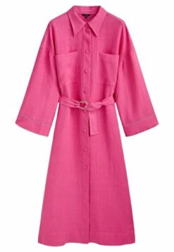 Massimo Dutti With Pockets And Gold Buckle - Shirt Dress