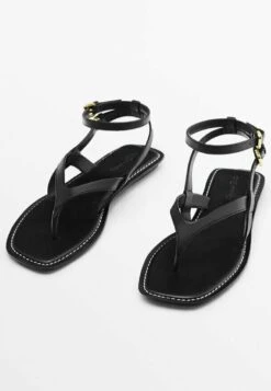 Massimo Dutti With Stitched - T-Bar Sandals -Massimo Dutti Shop f3961dd9adce457f973bb4d26e0e66e1
