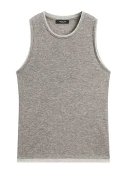 Massimo Dutti SLEEVELESS WITH DOUBLE TRIM - Basic T-shirt - Grey 16 Massimo Dutti SLEEVELESS WITH DOUBLE TRIM - Basic T-shirt - Grey -Massimo Dutti Shop f3acd8d1f78445d981d6c44ff1cffba9 1