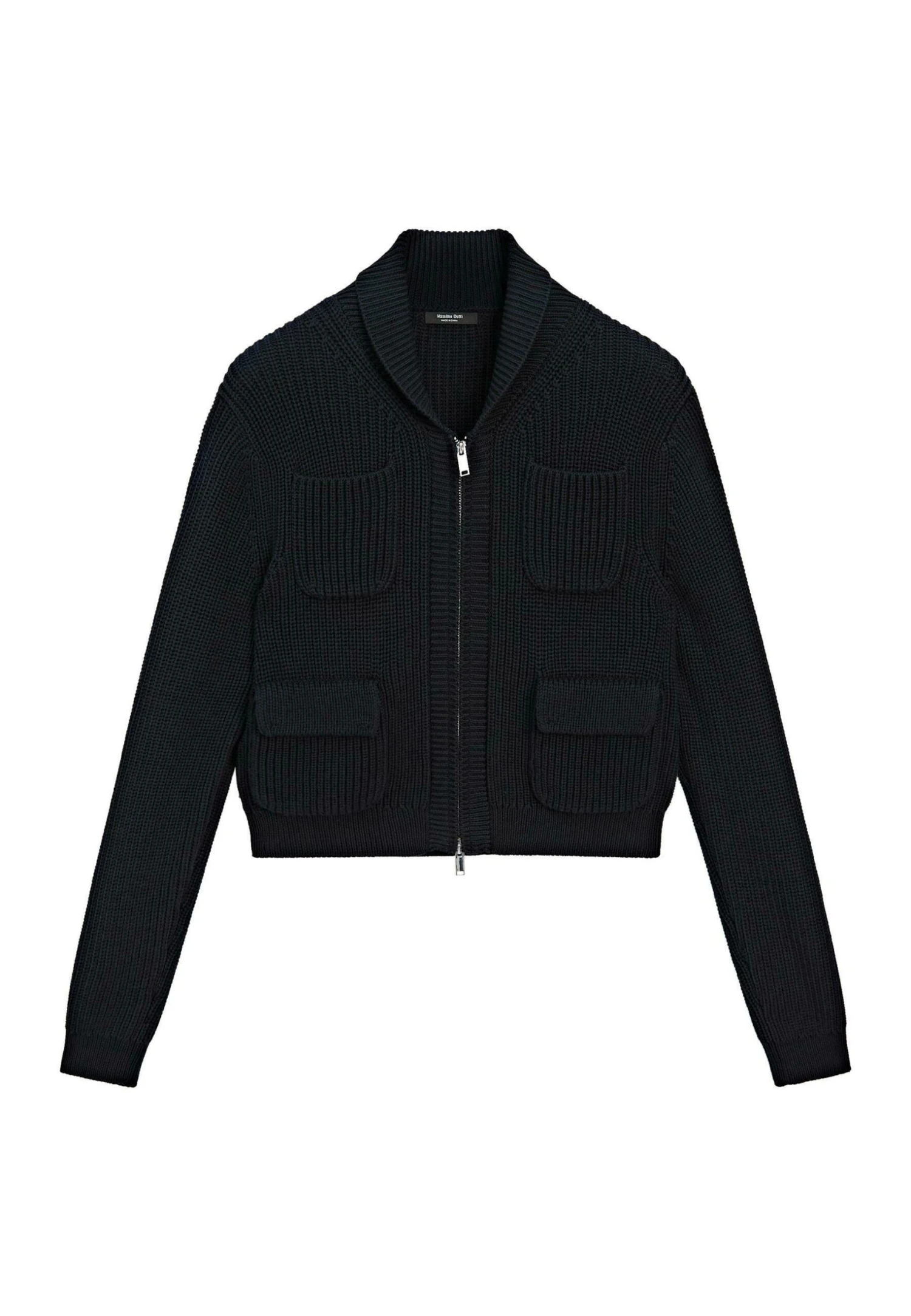 Massimo Dutti ZIP-UP HIGH COLLAR - Cardigan - Dark Blue 8 Massimo Dutti ZIP-UP HIGH COLLAR - Cardigan - Dark Blue - Image 6