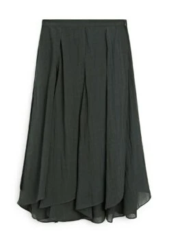 Massimo Dutti LONG FLOWING WITH RUFFLES - Maxi Skirt - Green -Massimo Dutti Shop f4453a651dc74ce78ee70c6dd6205848