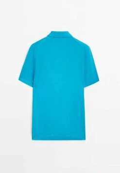 Massimo Dutti Short Sleeve- Polo Shirt - Blue 17 Massimo Dutti Short Sleeve- Polo Shirt - Blue -Massimo Dutti Shop f46204656d324413a3c911be45c8cf81