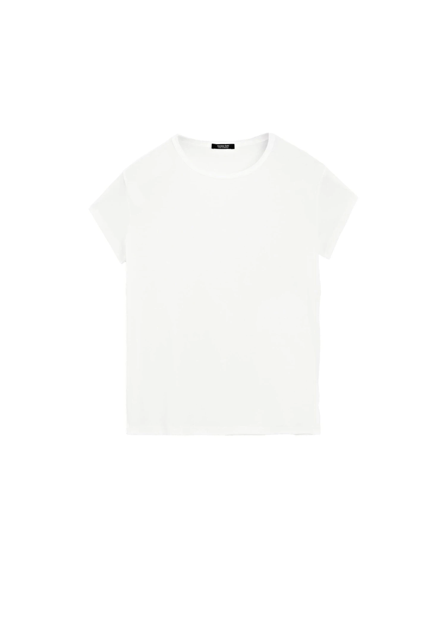 Massimo Dutti SHORT SLEEVE WITH ROUND NECK - Basic T-shirt - White 8 Massimo Dutti SHORT SLEEVE WITH ROUND NECK - Basic T-shirt - White - Image 6