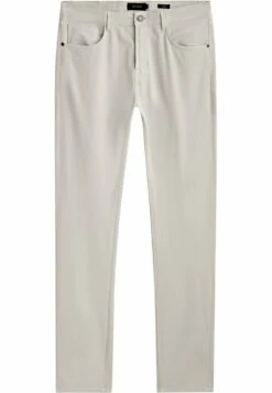 Massimo Dutti Slim Fit Textured Effect - Trousers - Beige