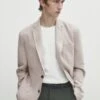 Massimo Dutti Blazer Jacket - Beige -Massimo Dutti Shop f474a3aabed6431da395b395ca2e7e09