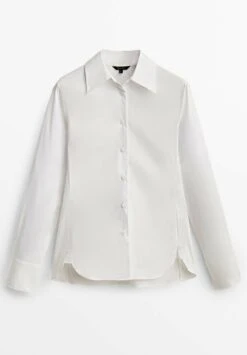 Massimo Dutti Poplin - Button-Down Blouse -Massimo Dutti Shop f48c1d30398b49cbb70d58aacd7c82ba