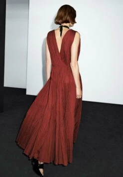 Massimo Dutti LONG PLEATED - Cocktail Dress / Party Dress - Dark Red -Massimo Dutti Shop f49204178a4545079b1bbc15bf11e48e