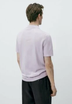 Massimo Dutti With V-Neck And Buttons - Polo Shirt - Mauve -Massimo Dutti Shop f4d4dae25e844ac996d1708cc29bccc2