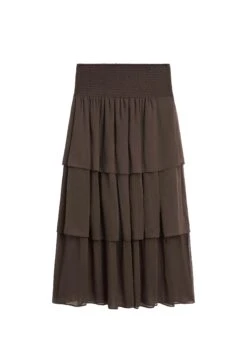 Massimo Dutti LONG RUFFLED - A-line Skirt - Mottled Dark Brown 15 Massimo Dutti LONG RUFFLED - A-line Skirt - Mottled Dark Brown -Massimo Dutti Shop f4d4dcaf86f84642b0ec066cbc096283