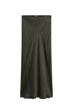 Massimo Dutti LONG SATIN - Maxi Skirt - Mottled Dark Green -Massimo Dutti Shop f4d79d73107f4f6b87fca01ce07aa24b