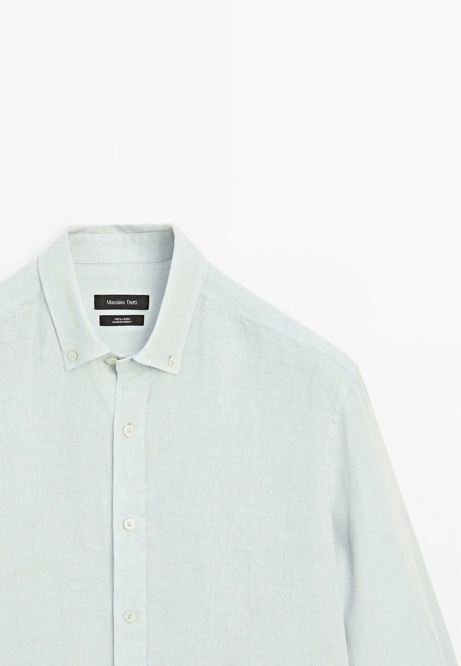 Massimo Dutti REGULAR FIT SEMI-SHEER - Shirt - LIGHT BLUE 9 Massimo Dutti REGULAR FIT SEMI-SHEER - Shirt - LIGHT BLUE - Image 7