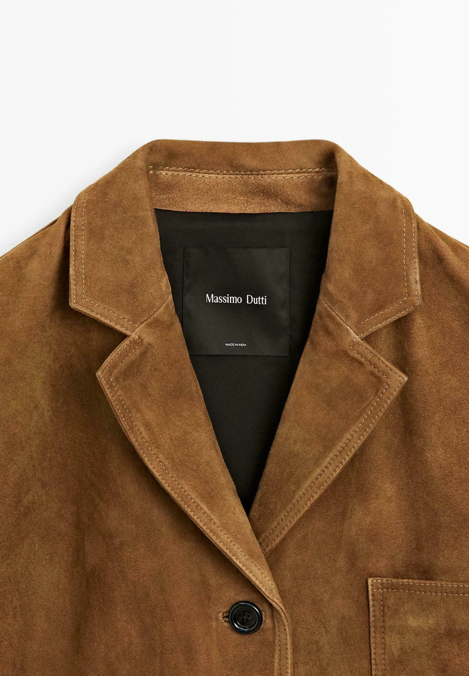 Massimo Dutti SUEDE FINISH WITH PATCH POCKETS - Leather Jacket - Camel 10 Massimo Dutti SUEDE FINISH WITH PATCH POCKETS - Leather Jacket - Camel - Image 8