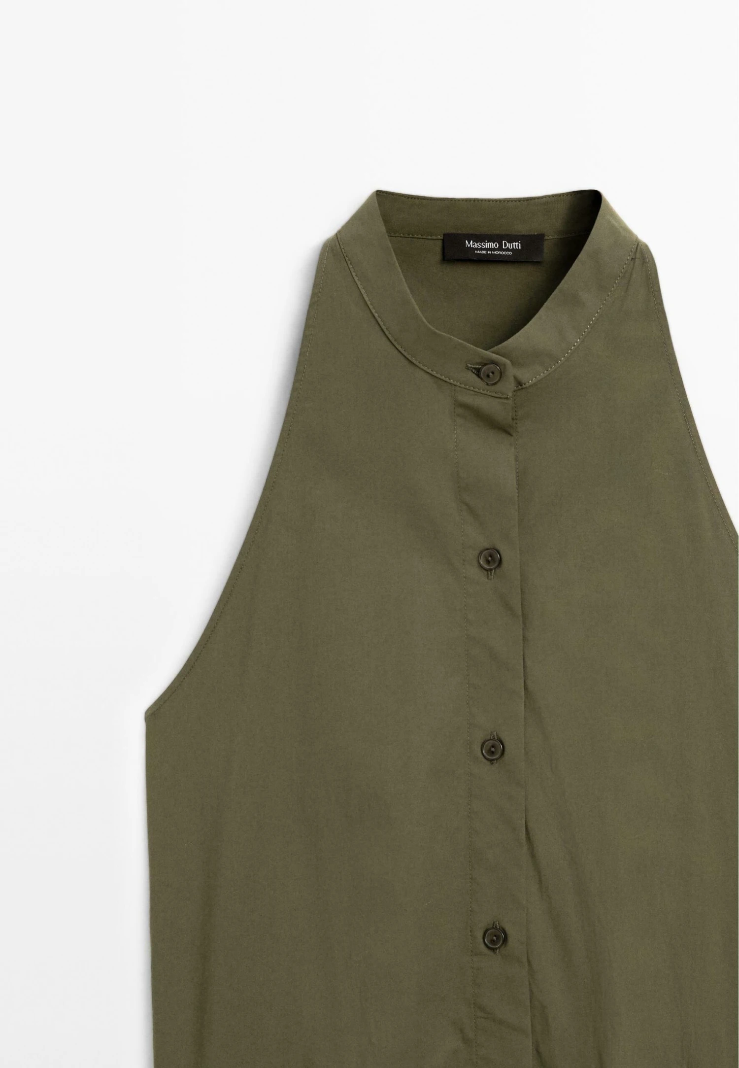 Massimo Dutti LONG HALTER NECK - Maxi Dress - Green 9 Massimo Dutti LONG HALTER NECK - Maxi Dress - Green - Image 7