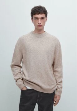Massimo Dutti BLEND CREW NECK - Jumper - Beige