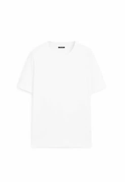 Massimo Dutti SHORT SLEEVE - Basic T-shirt - White Denim -Massimo Dutti Shop f5933afcd0cb4c3ca4bd0fc6543751d2