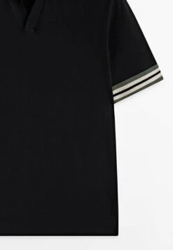 Massimo Dutti Contrast Short Sleeve - Polo Shirt - Black -Massimo Dutti Shop f617ec97dffd4e428955ee19b9166afb