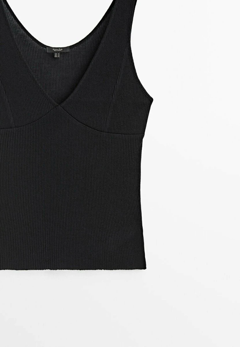 Massimo Dutti Strappy With Seam Detail - Top - Black 7 Massimo Dutti Strappy With Seam Detail - Top - Black - Image 5