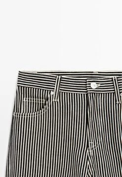 Massimo Dutti STRIPED LOW-RISE STRAIGHT-LEG - Straight Leg Jeans - Dark Blue -Massimo Dutti Shop f6603bd618d640119a872418229febf6